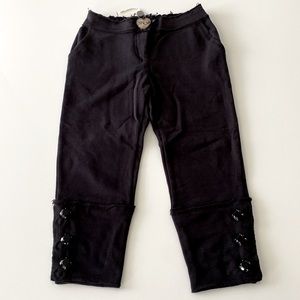 Twin-Set Simona Barbieri Girls Black Pants New